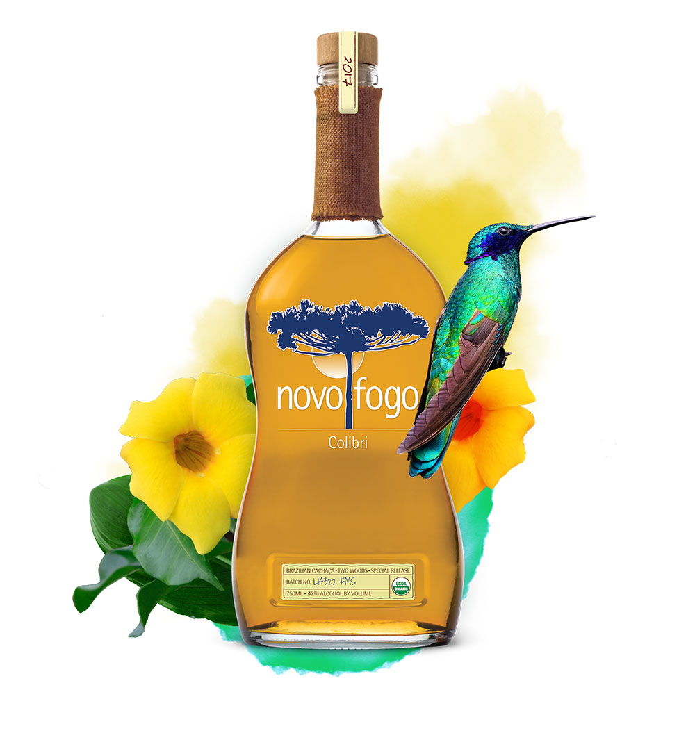 Novo Fogo Colbri Cachaça bottle